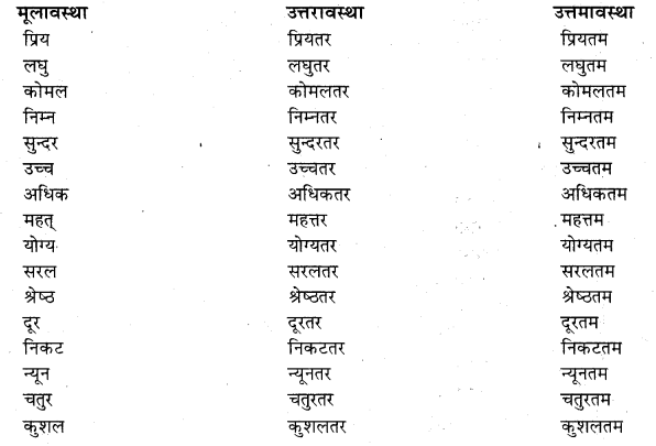 Hindi Visheshan List RBSE Class 10