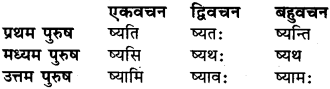 Class 6 Sanskrit Dhatu Roop RBSE