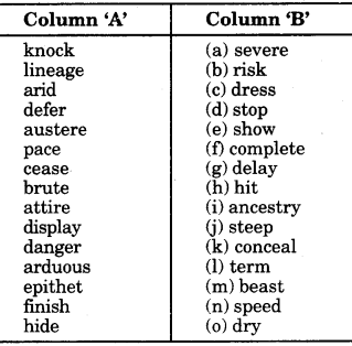 9th Standard Synonyms And Antonyms RBSE Solution