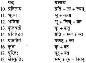 pratyay sanskrit mein RBSE Class 9