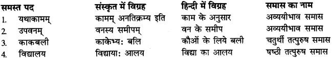 Samas Vigrah Sanskrit RBSE 