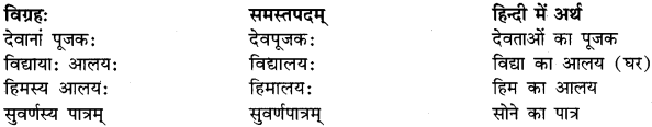 Tatpurush Samas In Sanskrit RBSE