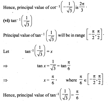 RBSE Solutions For Class 12 Maths Chapter 2.1 Inverse Circular Functions