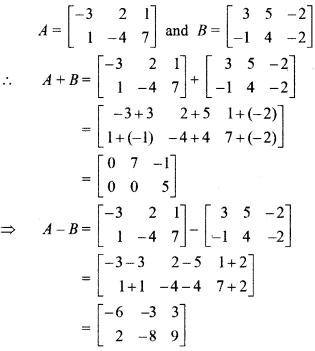 RBSE Solution Class 12 Maths Chapter 3 Matrix