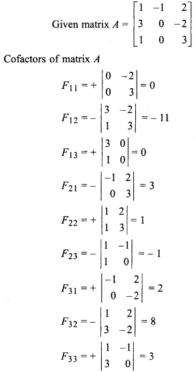 Ex 5.1 Class 12 Inverse Of A Matrix And Linear Equations RBSE