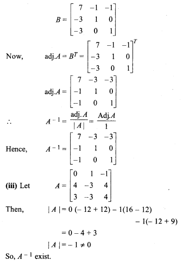 Ex5 1 Class 12 Inverse Of A Matrix And Linear Equations RBSE