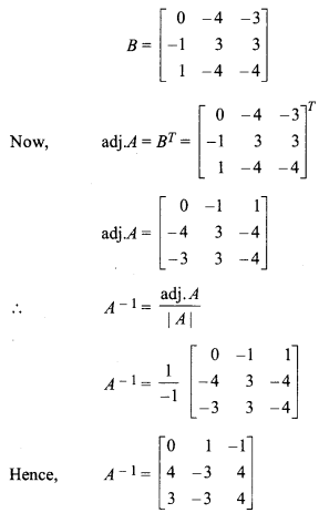 Class 12 Math Ex 5.1 Solution Inverse Of A Matrix And Linear Equations RBSE