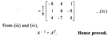 RBSE Class 12th Math Solution Inverse Of A Matrix And Linear Equations