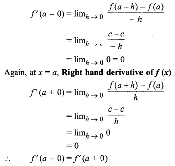 Exercise 6.2 Class 12 Maths RBSE Continuity And Differentiability