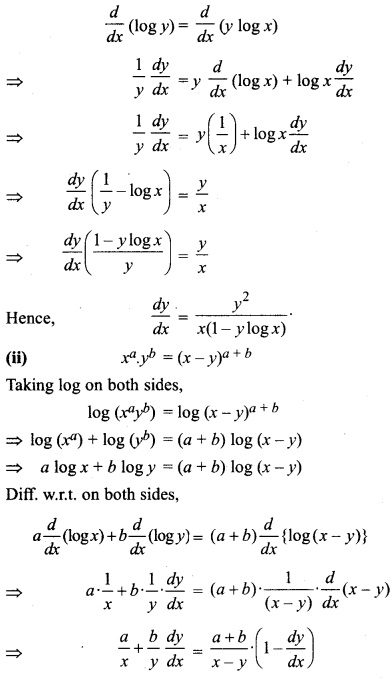 RBSE Solutions For Class 12 Maths Chapter 7 Exercise 7.3 Differentiation