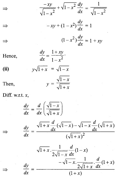 RBSE Solutions Class 12 Maths Chapter 7 Exercise 7.3 Differentiation