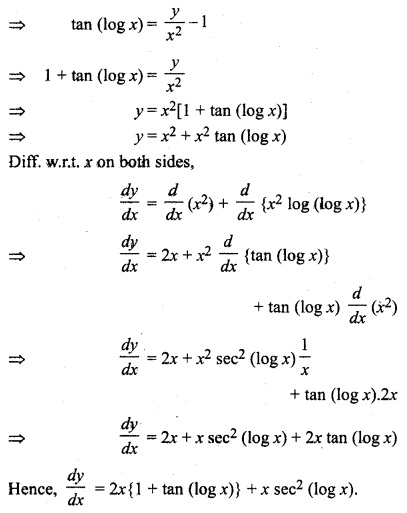 12th Math RBSE Solutions Differentiation Miscellaneous