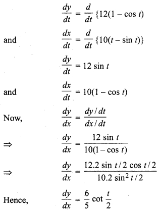 RBSE Solution For Class 12 Maths Differentiation Miscellaneous