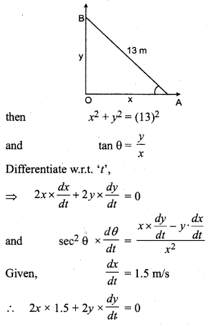 Class 12 Maths RBSE Solutions Application of Derivatives Ex 8.1