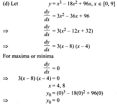 Class 12 Math RBSE Solutions Application Of Derivatives