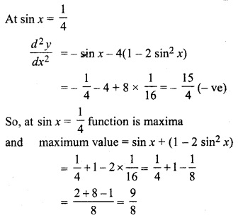 12 Math RBSE Solutions Application Of Derivatives