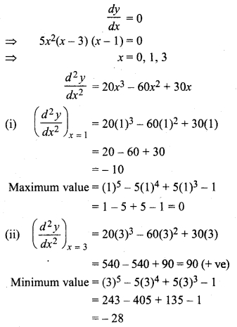 RBSE Solutions For Class 12th Maths Application Of Derivatives