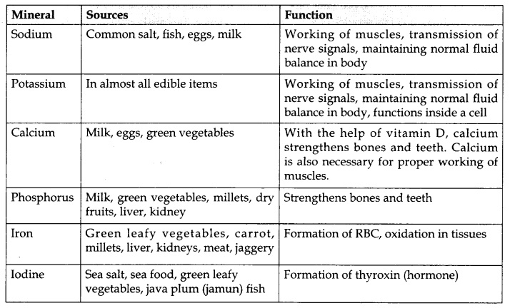 RBSE Class 10 Science Chapter 1 Notes Food And Human Health