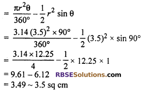 RBSE Class 10 Maths Chapter 15 Solutions Circumference And Area Of A Circle