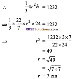 Exercise 16.3 Class 10 RBSE Surface Area And Volume