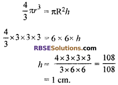 Class 10 Maths Chapter 16 RBSE Surface Area And Volume