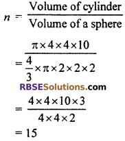 RBSE Solutions For Class 10 Maths Chapter 16 Surface Area And Volume