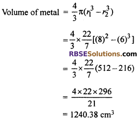 Chapter 16 Maths Class 10 RBSE Surface Area And Volume