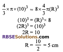 Class 10 Maths RBSE Solution Chapter 16 Surface Area And Volume