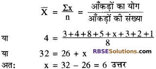 RBSE Solutions For Class 10 Maths Chapter 17.1 केन्द्रीय प्रवृत्ति के माप