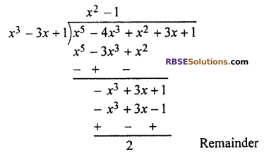 RBSE Class 10 Maths Chapter 3 Polynomials