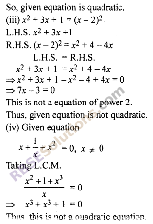RBSE Solutions For Class 10 Maths Chapter 3 Polynomials