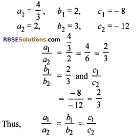 RBSE Solutions For Class 10 Maths Chapter 4 Ex 4.1 Linear Equation and Inequalities in Two Variables