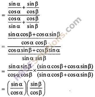 RBSE Solutions For Class 10 Maths Chapter 7 Ex 7.1 Trigonometric Identities