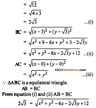 RBSE Class 10 Maths Chapter 9 Co-ordinate Geometry ex 9.1