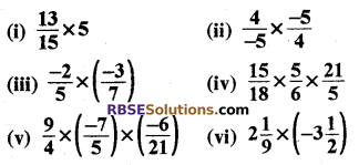 RBSE Solutions For Class 8 Maths Chapter 1 Rational Numbers Ex 1.1