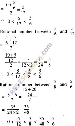 RBSE Solution Of Maths Class 8 Chapter 1 Exercise 1.1