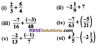 RBSE Solutions For Class 8 Maths 2021 Rational Numbers Ex 1.1