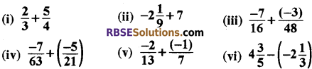 कक्षा 8 परिमेय संख्या प्रश्नावली 1 पॉइंट एक RBSE Solutions 