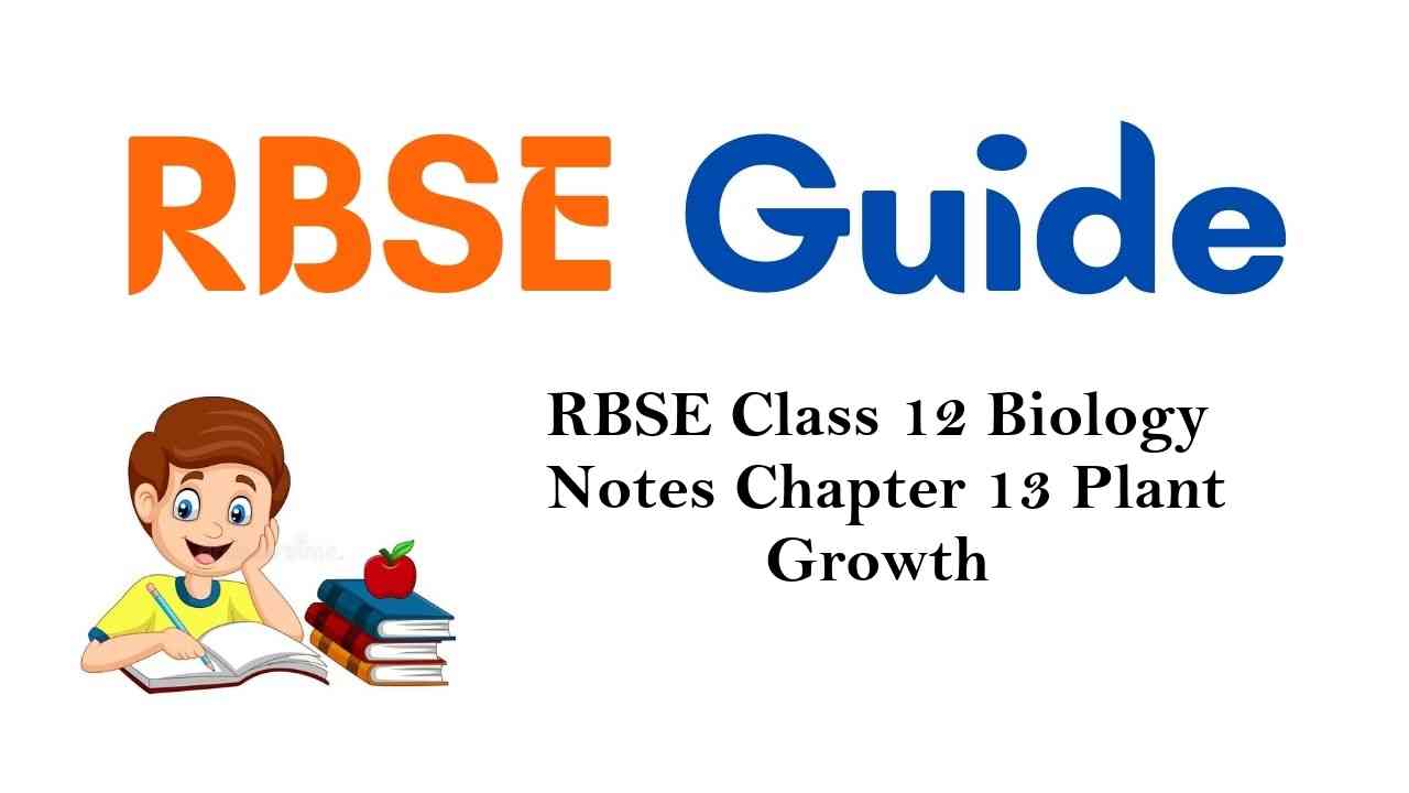 RBSE Class 12 Biology Notes Chapter 13 Plant Growth Notes