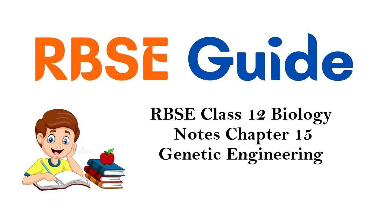RBSE Class 12 Biology Notes Chapter 15 Genetic Engineering