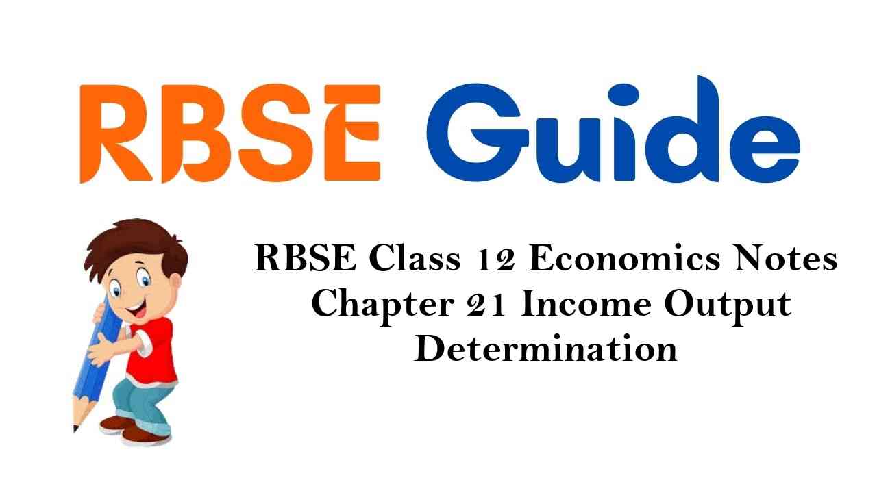 RBSE Class 12 Economics Notes Chapter 21 Income Output Determination
