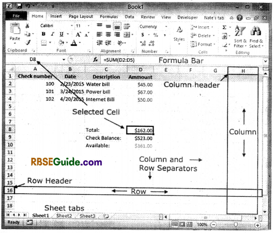 RBSE Class 12 Accountancy Notes Chapter 13 Application of Electronic Spreadsheet in Accounting img-9
